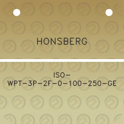 honsberg-iso-wpt-3p-2f-0-100-250-ge