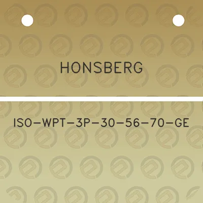 honsberg-iso-wpt-3p-30-56-70-ge