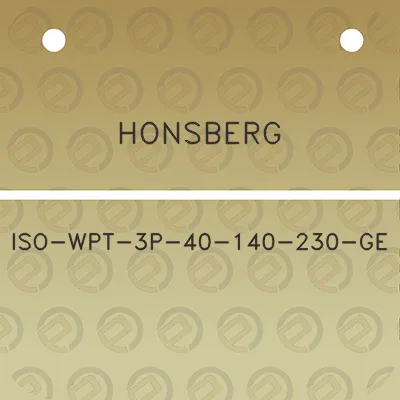 honsberg-iso-wpt-3p-40-140-230-ge