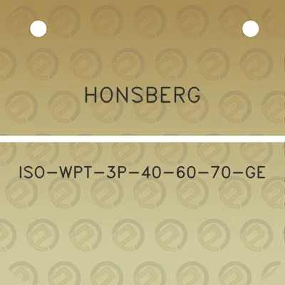 honsberg-iso-wpt-3p-40-60-70-ge