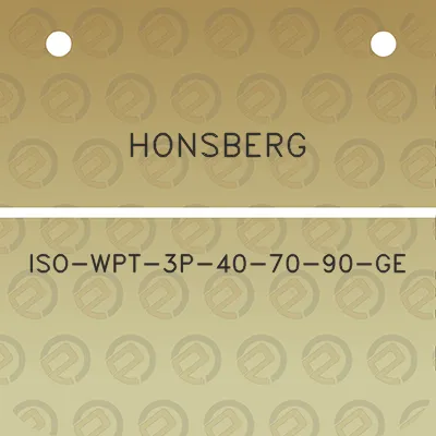 honsberg-iso-wpt-3p-40-70-90-ge