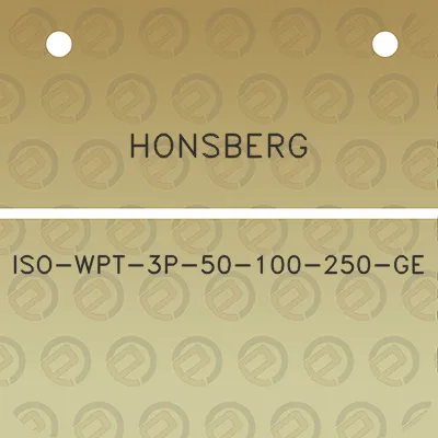 honsberg-iso-wpt-3p-50-100-250-ge