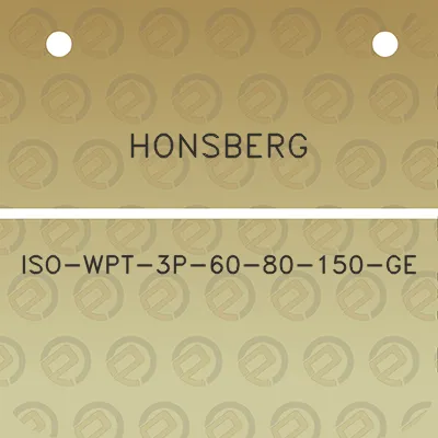 honsberg-iso-wpt-3p-60-80-150-ge