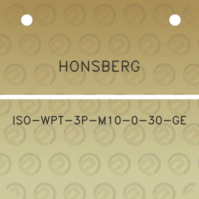 honsberg-iso-wpt-3p-m10-0-30-ge