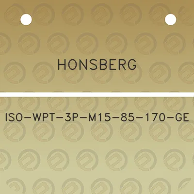 honsberg-iso-wpt-3p-m15-85-170-ge