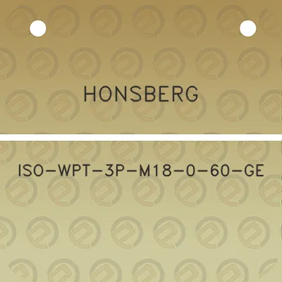 honsberg-iso-wpt-3p-m18-0-60-ge