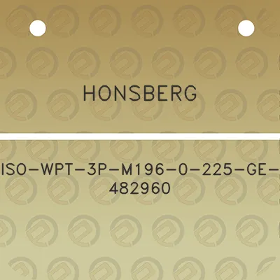 honsberg-iso-wpt-3p-m196-0-225-ge-482960