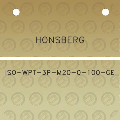 honsberg-iso-wpt-3p-m20-0-100-ge