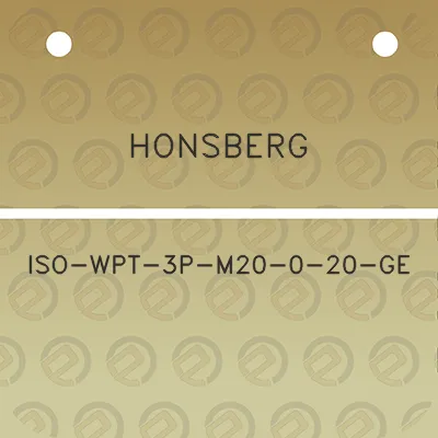 honsberg-iso-wpt-3p-m20-0-20-ge