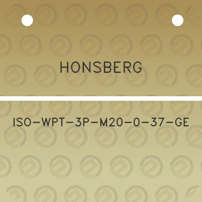 honsberg-iso-wpt-3p-m20-0-37-ge