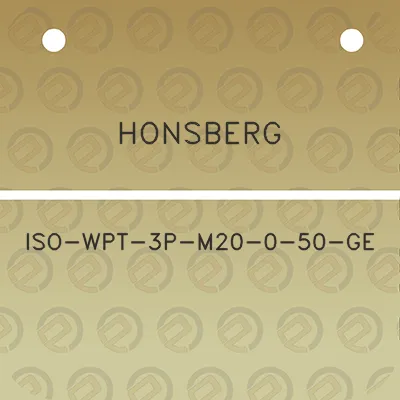 honsberg-iso-wpt-3p-m20-0-50-ge