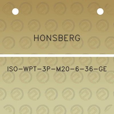 honsberg-iso-wpt-3p-m20-6-36-ge