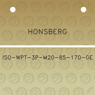 honsberg-iso-wpt-3p-m20-85-170-ge