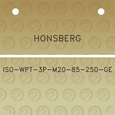 honsberg-iso-wpt-3p-m20-85-250-ge