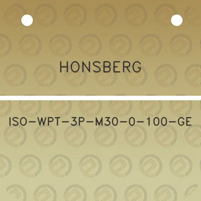 honsberg-iso-wpt-3p-m30-0-100-ge