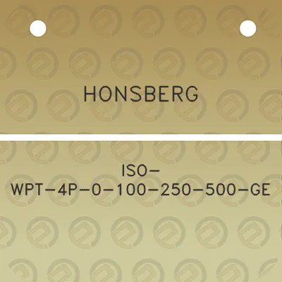 honsberg-iso-wpt-4p-0-100-250-500-ge