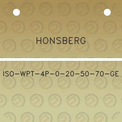 honsberg-iso-wpt-4p-0-20-50-70-ge