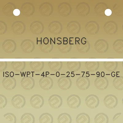 honsberg-iso-wpt-4p-0-25-75-90-ge