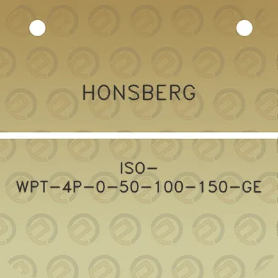 honsberg-iso-wpt-4p-0-50-100-150-ge