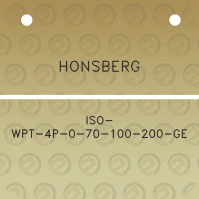 honsberg-iso-wpt-4p-0-70-100-200-ge