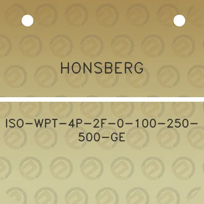 honsberg-iso-wpt-4p-2f-0-100-250-500-ge