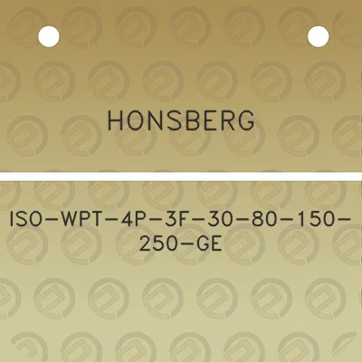 honsberg-iso-wpt-4p-3f-30-80-150-250-ge