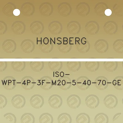 honsberg-iso-wpt-4p-3f-m20-5-40-70-ge