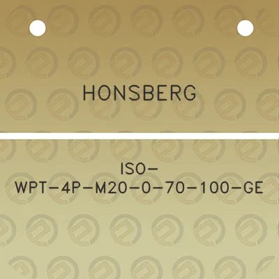 honsberg-iso-wpt-4p-m20-0-70-100-ge