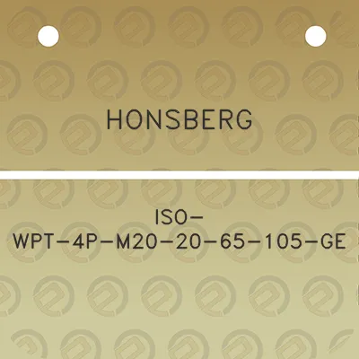 honsberg-iso-wpt-4p-m20-20-65-105-ge