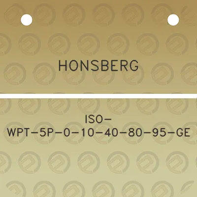 honsberg-iso-wpt-5p-0-10-40-80-95-ge