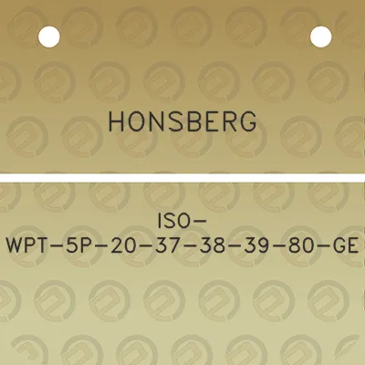 honsberg-iso-wpt-5p-20-37-38-39-80-ge