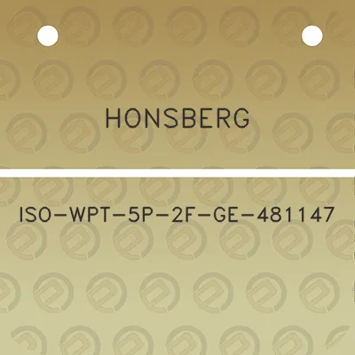 honsberg-iso-wpt-5p-2f-ge-481147