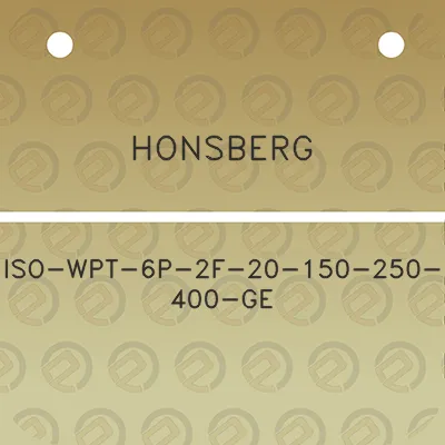 honsberg-iso-wpt-6p-2f-20-150-250-400-ge