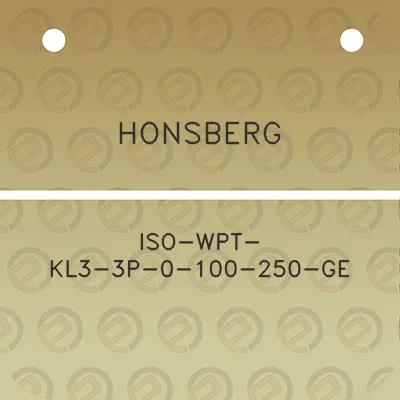 honsberg-iso-wpt-kl3-3p-0-100-250-ge