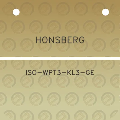 honsberg-iso-wpt3-kl3-ge