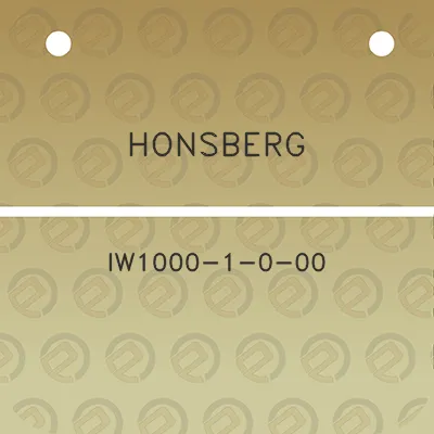 honsberg-iw1000-1-0-00