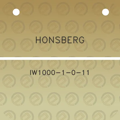 honsberg-iw1000-1-0-11