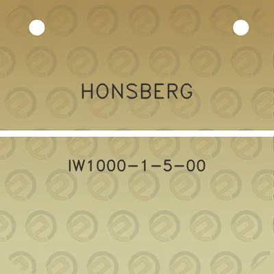 honsberg-iw1000-1-5-00