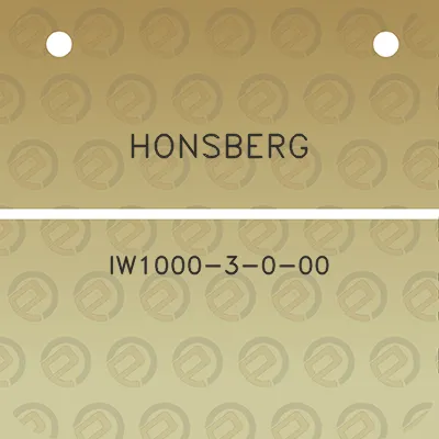 honsberg-iw1000-3-0-00