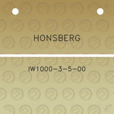 honsberg-iw1000-3-5-00