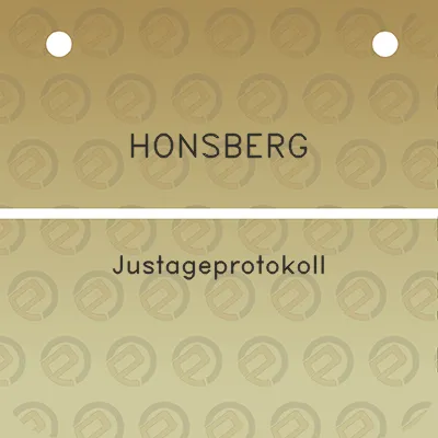 honsberg-justageprotokoll