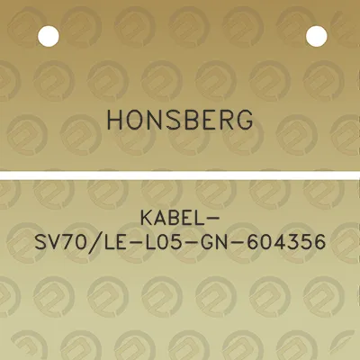 honsberg-kabel-sv70le-l05-gn-604356