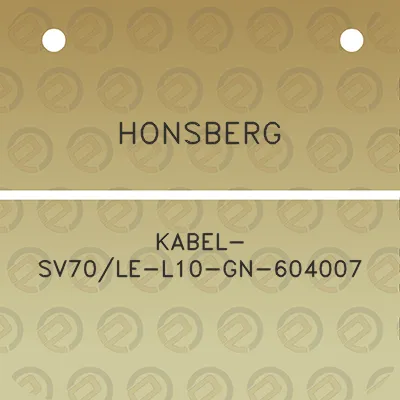 honsberg-kabel-sv70le-l10-gn-604007