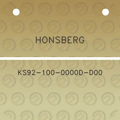 honsberg-ks92-100-0000d-d00