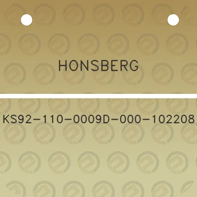 honsberg-ks92-110-0009d-000-102208