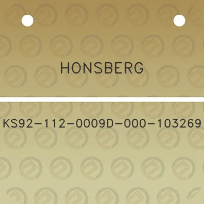 honsberg-ks92-112-0009d-000-103269