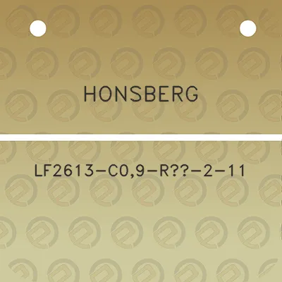 honsberg-lf2613-c09-r12-2-11