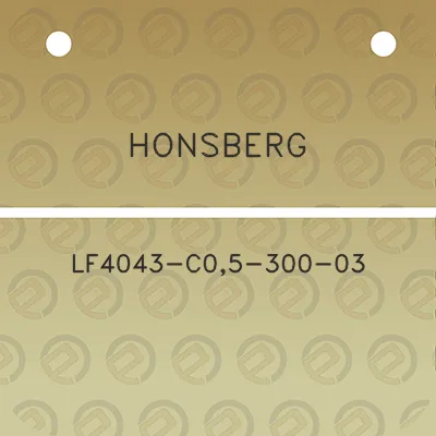 honsberg-lf4043-c05-300-03