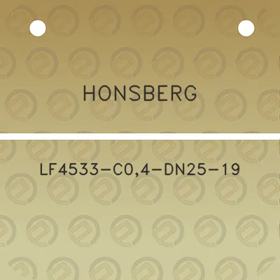 honsberg-lf4533-c04-dn25-19