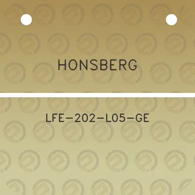 honsberg-lfe-202-l05-ge